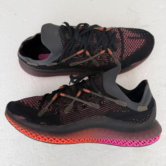 Size 11.5 - Adidas 4D Fusio Primeknit Black Orange PinkFZ2414 Men's Shoes